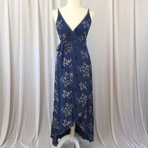 Chelsea & Violet Wrap Dress, Blue Floral, Medium